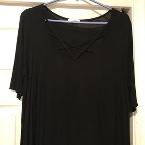 Black top with cut outs XL